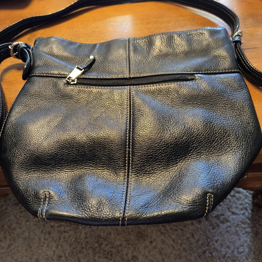 Tiagnello Black Leather Hobo Bag